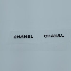 CHANEL Logo Stickers Sheet of 4 | Clear Backing Luxury Packaging Decals